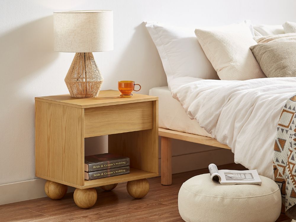 Ballico Bedside Table - Oak - Image 10