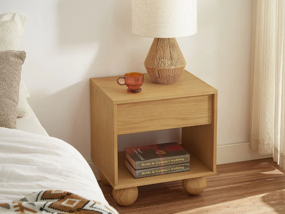 Ballico Bedside Table - Oak - Image 14