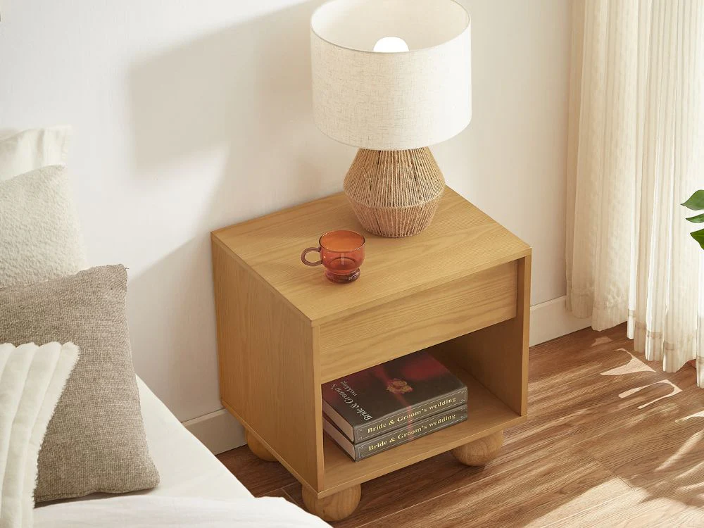 Ballico Bedside Table - Oak - Image 15