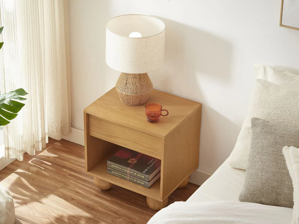 Ballico Bedside Table - Oak - Image 17
