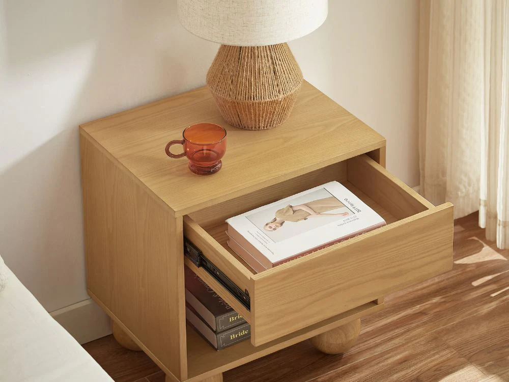 Ballico Bedside Table - Oak - Image 18