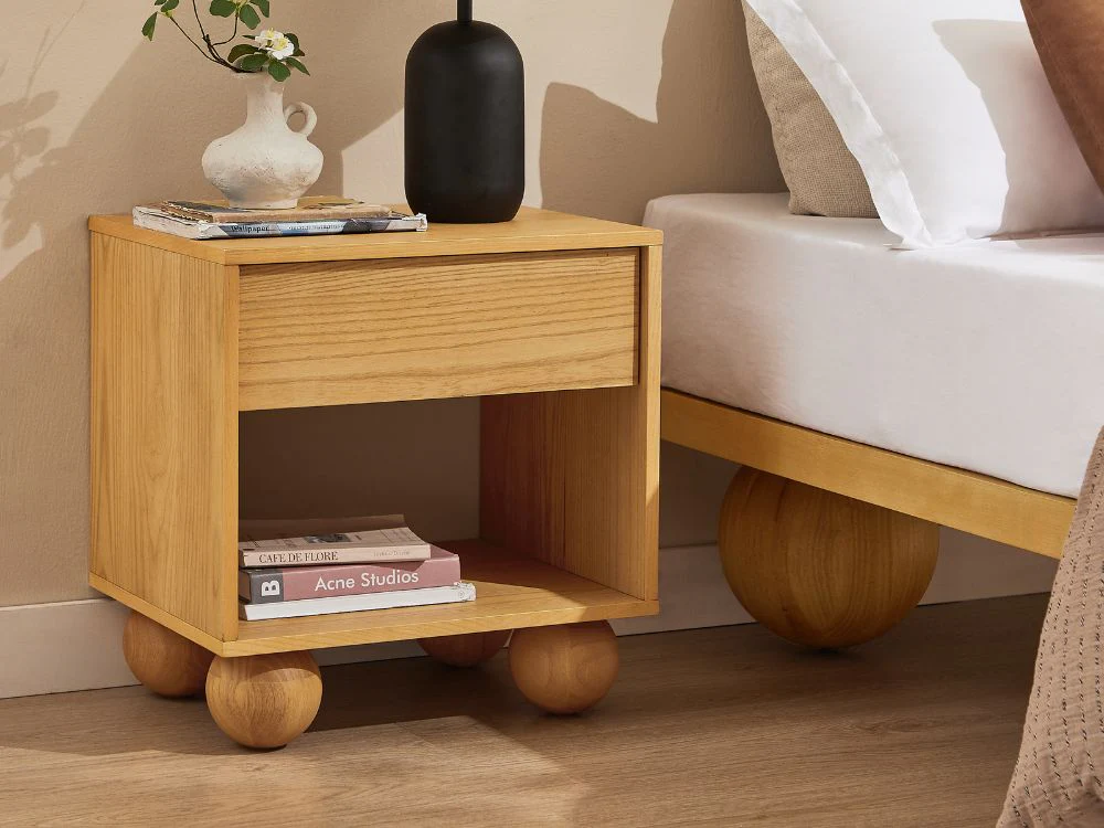 Ballico Bedside Table - Oak - Image 7