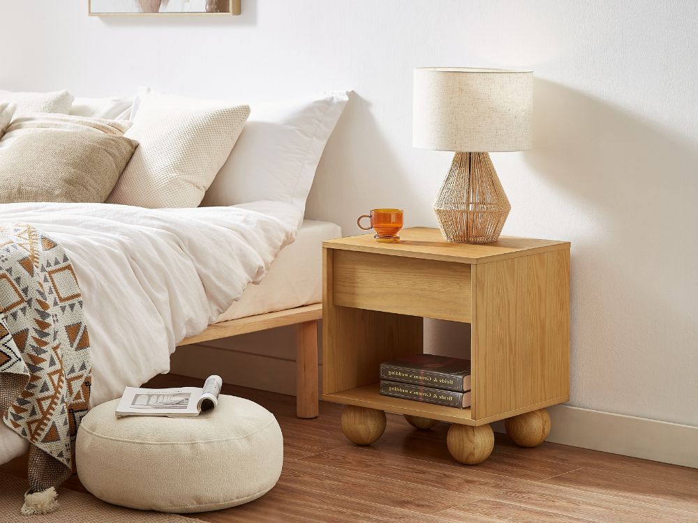 Ballico Bedside Table - Oak - Image 8