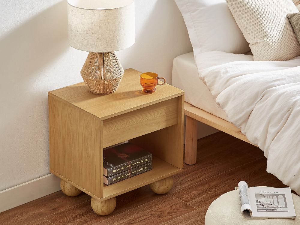 Ballico Bedside Table - Oak - Image 9