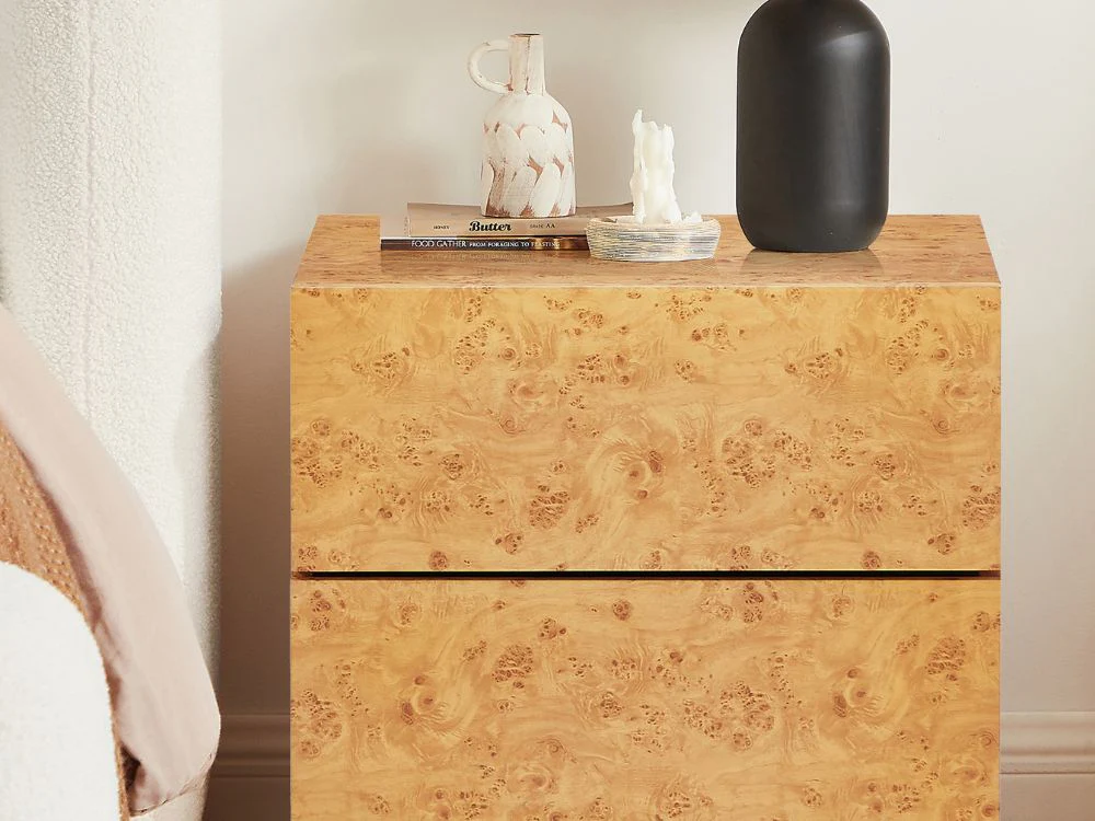 Burlin Burlwood Bedside Table - Image 3