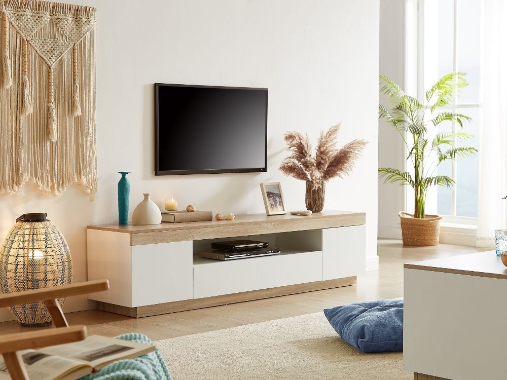 Cuppa 180cm Wooden Lowline TV Unit - Image 3