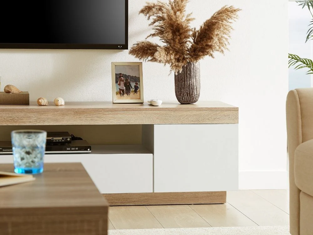 Cuppa 180cm Wooden Lowline TV Unit - Image 4