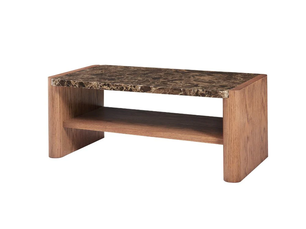 Hank Marble Coffee Table - Walnut - Image 10