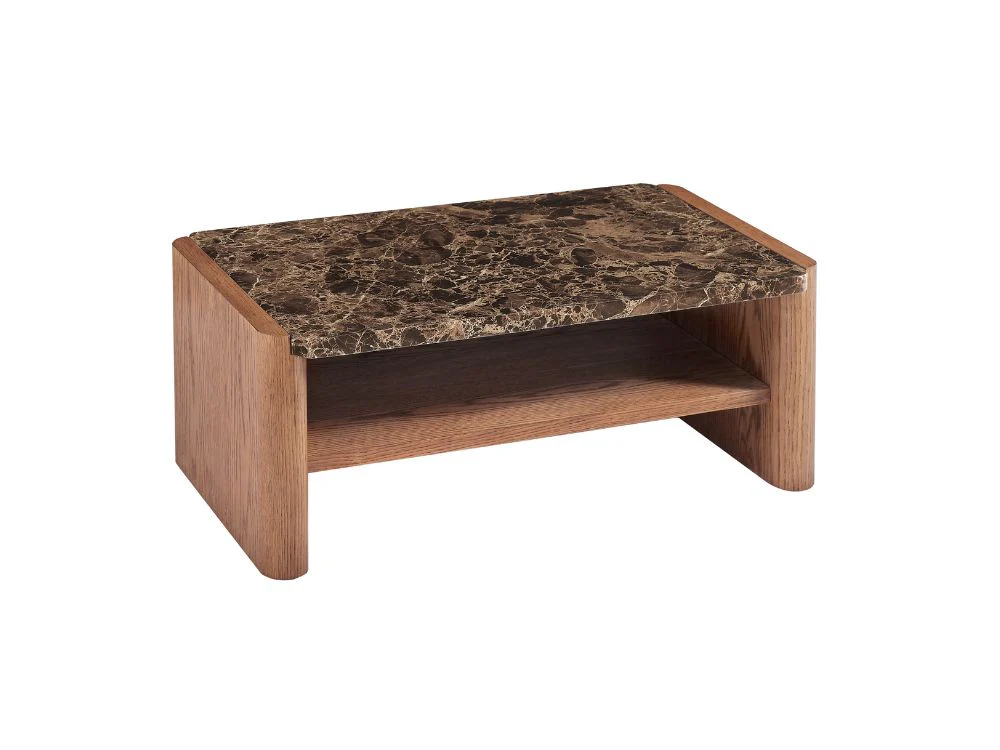 Hank Marble Coffee Table - Walnut - Image 13