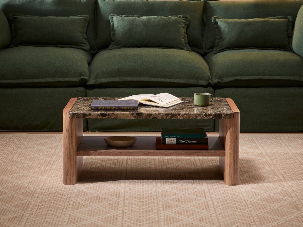 Hank Marble Coffee Table - Walnut - Image 3