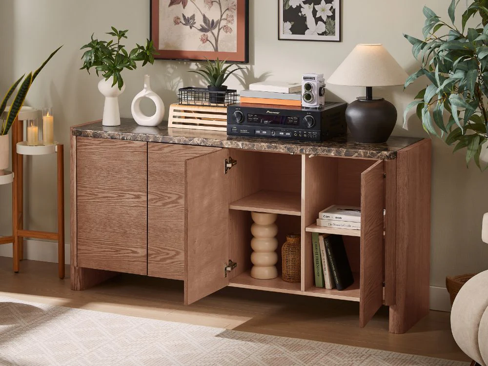 Hank Marble Sideboard - Walnut - Image 5