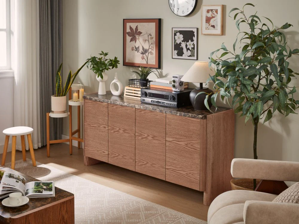 Hank Marble Sideboard - Walnut - Image 7