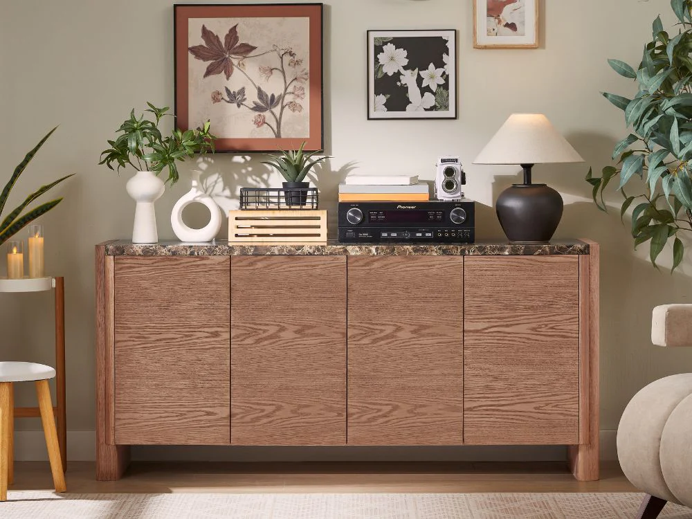 Hank Marble Sideboard - Walnut - Image 9