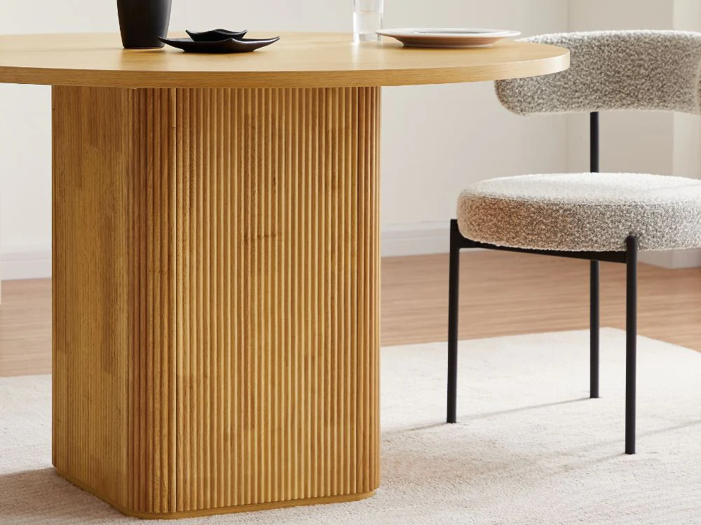 Nordic 4 Seater Round Dining Table - Image 3