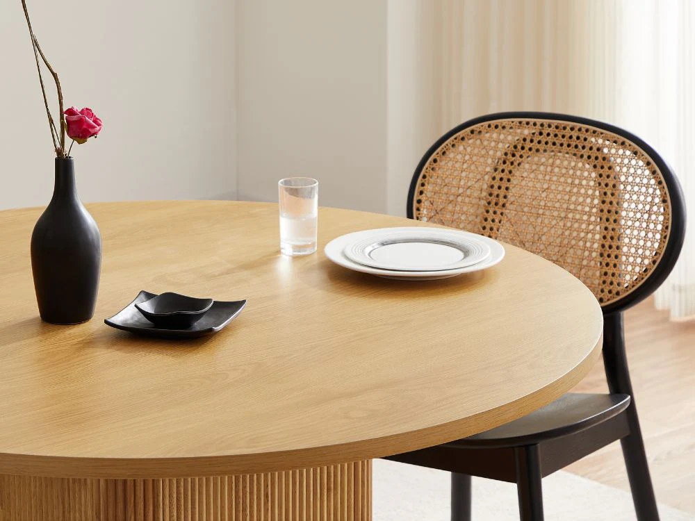 Nordic 4 Seater Round Dining Table - Image 4